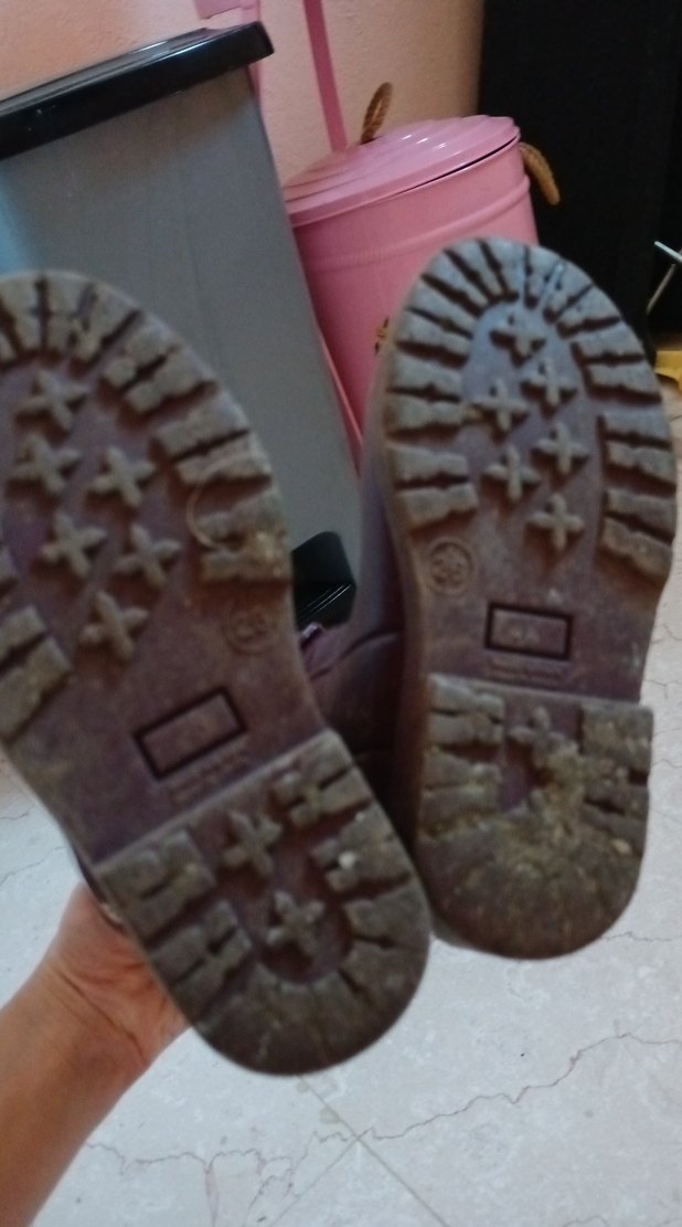 Bordo Kız Deri Botlar Tokalı - Görsel 3