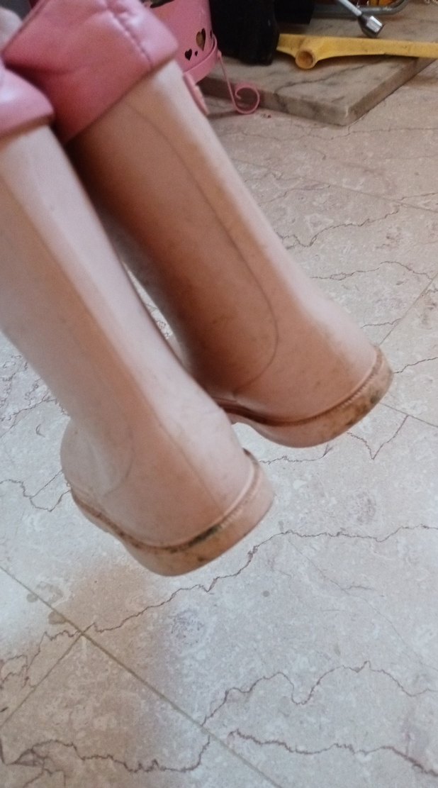 Kız Çocukları İçin Pembe Lastik Çizme - Görsel 3