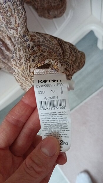 40 Beden kahverengi Renk Koton