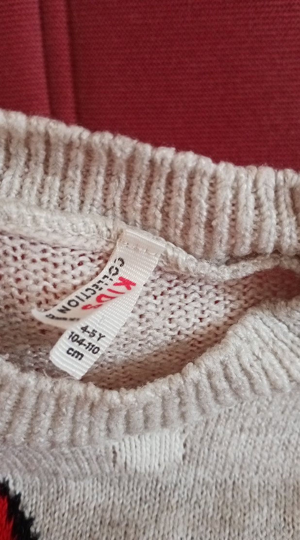 Nakışlı Gri Kadın Triko Kazak - Görsel 3