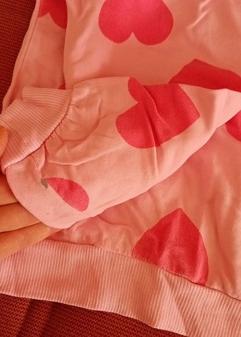 Kız Çocuk Pembe Kalp Desenli pijama - Görsel 4