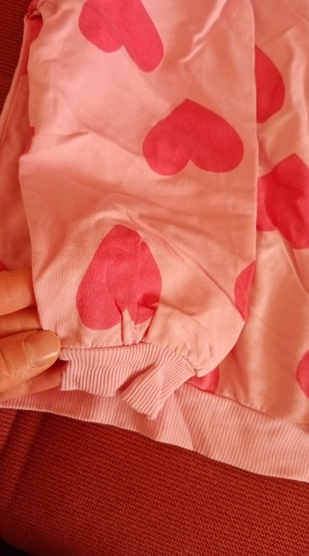 Kız Çocuk Pembe Kalp Desenli pijama - Görsel 3