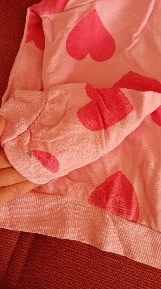 Kız Çocuk Pembe Kalp Desenli pijama - Görsel 4