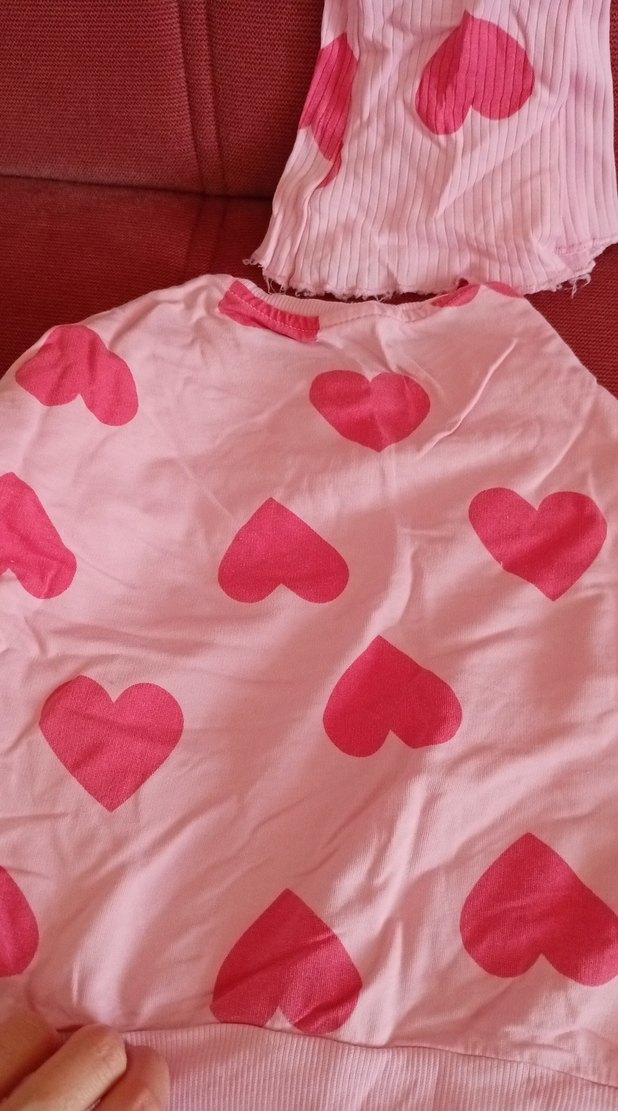 Kız Çocuk Pembe Kalp Desenli pijama - Görsel 5