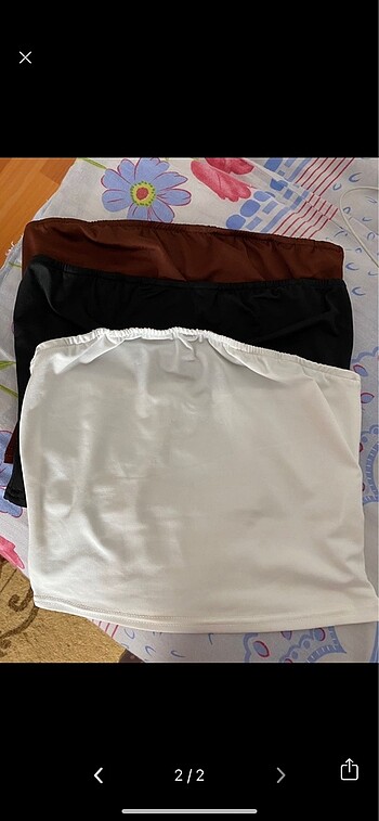 3 adet straplez bluz