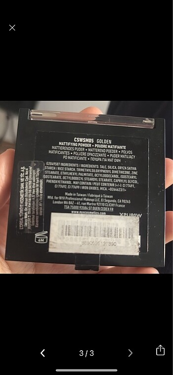  Beden Nyx pudra golden renk