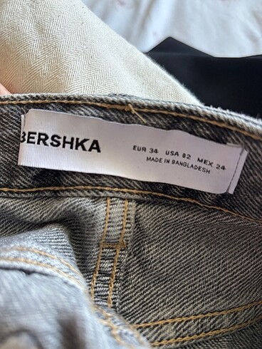 xs Beden gri Renk Bershka baggy jean