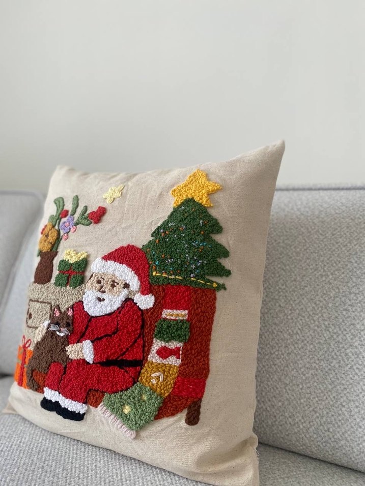 Punch Yılbaşı Noel kırlent  Kılıfı - Görsel 3