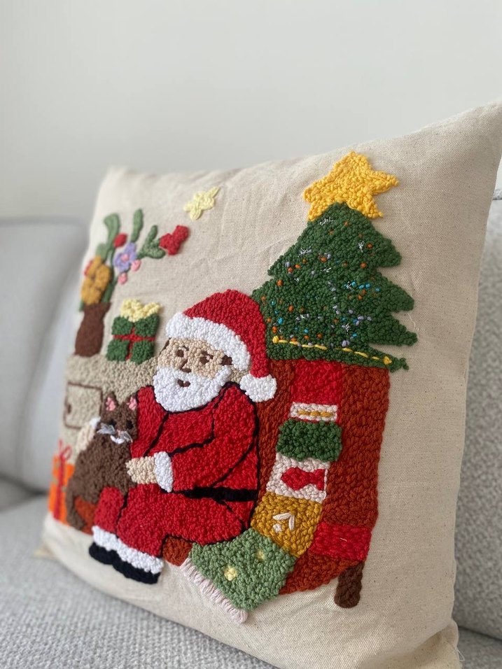 Punch Yılbaşı Noel kırlent  Kılıfı - Görsel 4