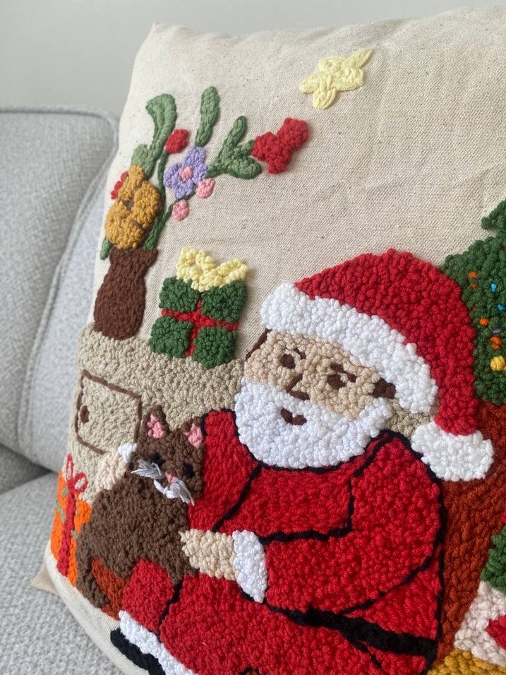 Punch Yılbaşı Noel kırlent  Kılıfı - Görsel 5