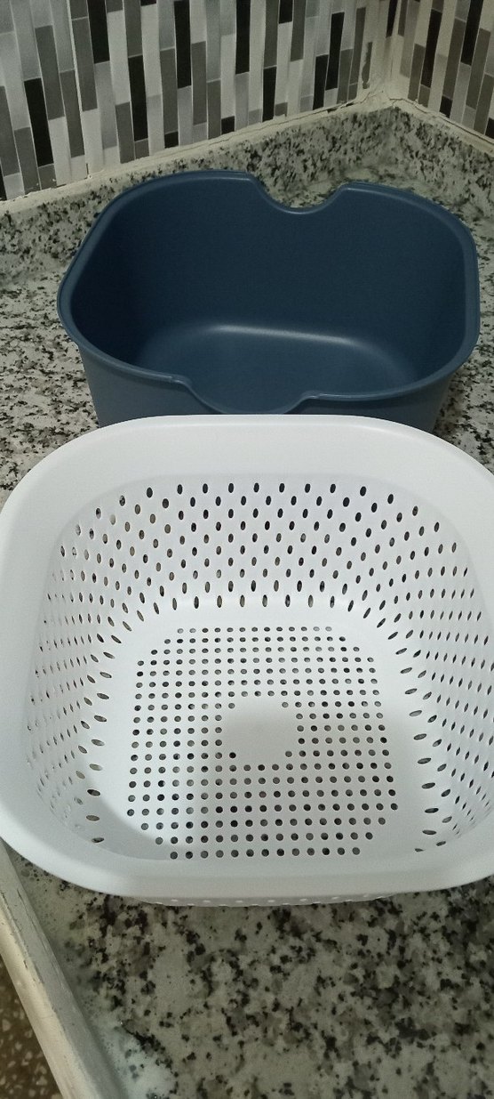 Gri Plastik Süzgeç+ Sepet - Görsel 4