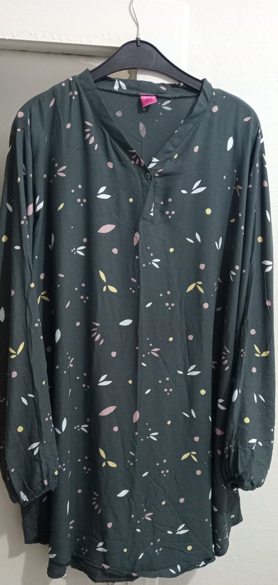 Bohem Gri Desenli Uzun Kollu penye - Görsel 4