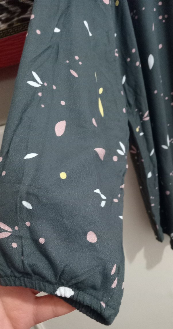 Bohem Gri Desenli Uzun Kollu penye - Görsel 3