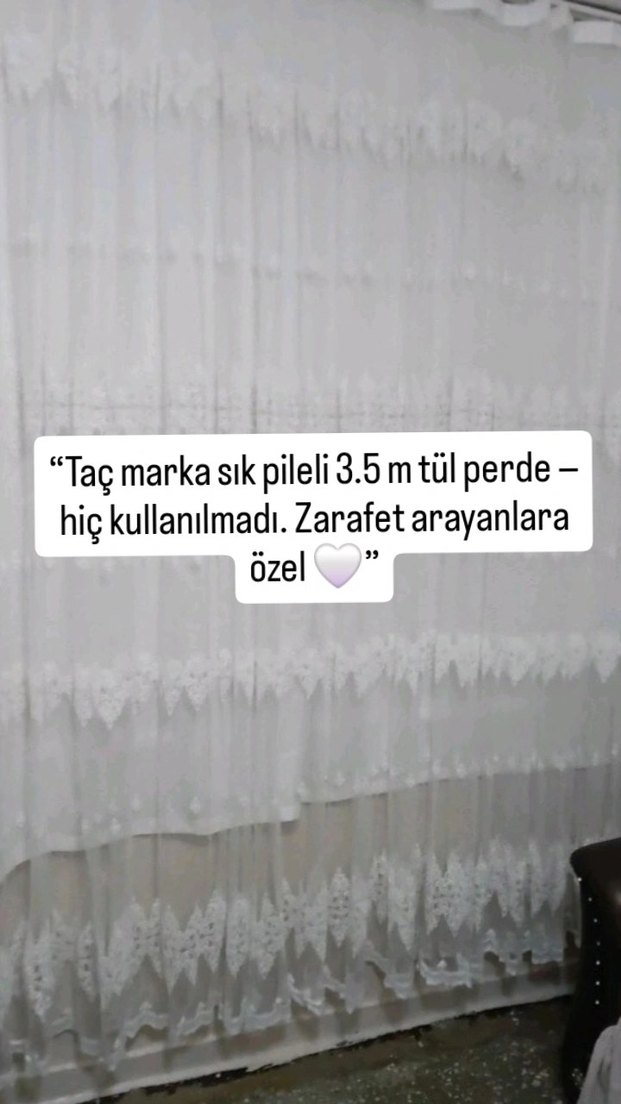 Acil Satılık tül #Perde 3. 5 metre uzunluk 250X320 - Görsel 2
