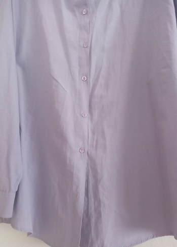 40 Beden mor Renk Lila oversize gömlek