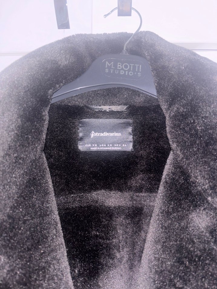 Kadın Siyah Deri Kürklü Biker Ceket - Görsel 2