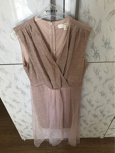 Simli, tüllü, astarlı  çok şık mezuniyet elbisesi - Görsel 3