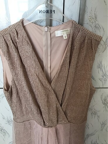 Simli, tüllü, astarlı  çok şık mezuniyet elbisesi - Görsel 2