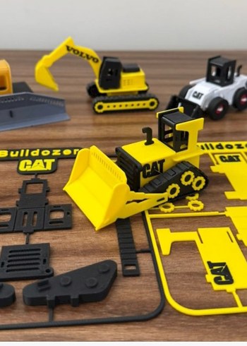 Buldozer Oyuncak Kit Yapboz Kepçe İş Makinesi