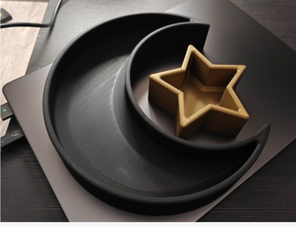 Ay ve Yıldız Dekoratif Tabak - Görsel 2