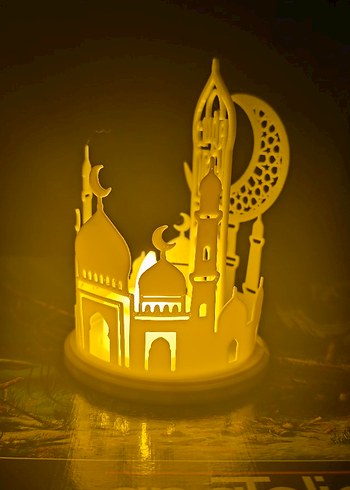 1 Adet Ramazan Kandili+ 1 Adet Mum Işık - Görsel 2