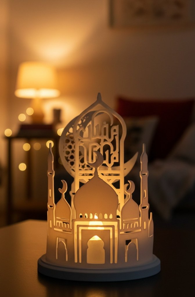 1 Adet Ramazan Kandili+ 1 Adet Mum Işık - Görsel 4