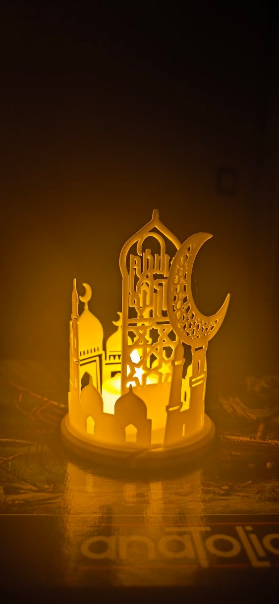 1 Adet Ramazan Kandili+ 1 Adet Mum Işık - Görsel 3