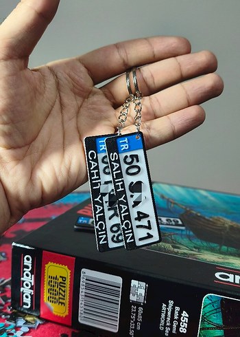 2 Adet İsme Özel Plakalı Anahtarlık