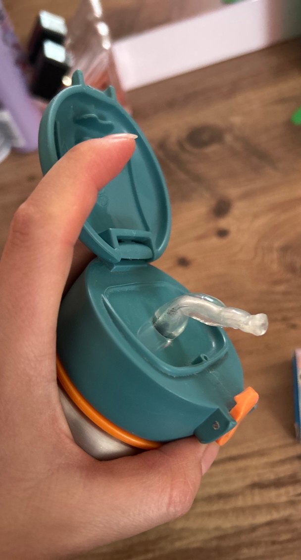 Turkuaz Gri Çocuk Termos Matara - Görsel 3