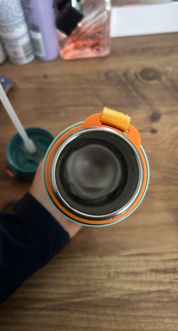 Turkuaz Gri Çocuk Termos Matara - Görsel 4