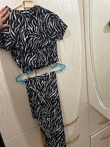 Zebra desen ikili takım