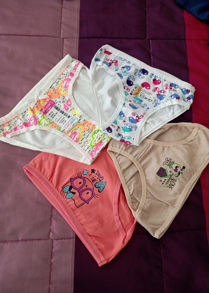 Kız  çocuk iç çamaşırı 4 adet  - Görsel 2