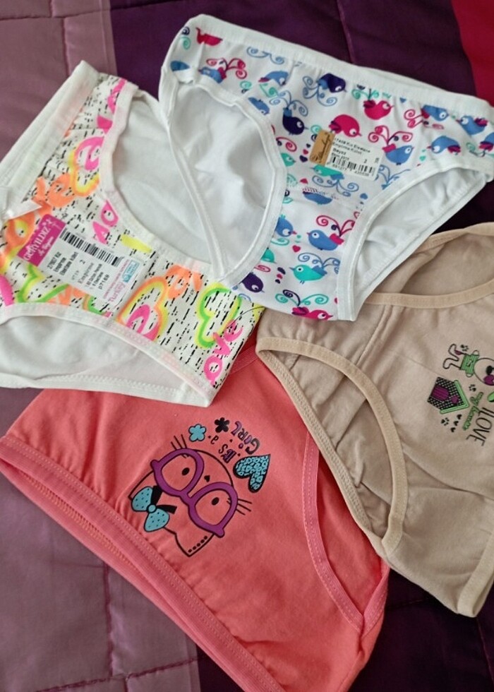 Kız  çocuk iç çamaşırı 4 adet  - Görsel 3