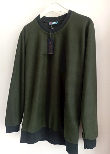 Diğer Erkek Haki Renkli Uzun Kollu Sweatshirt