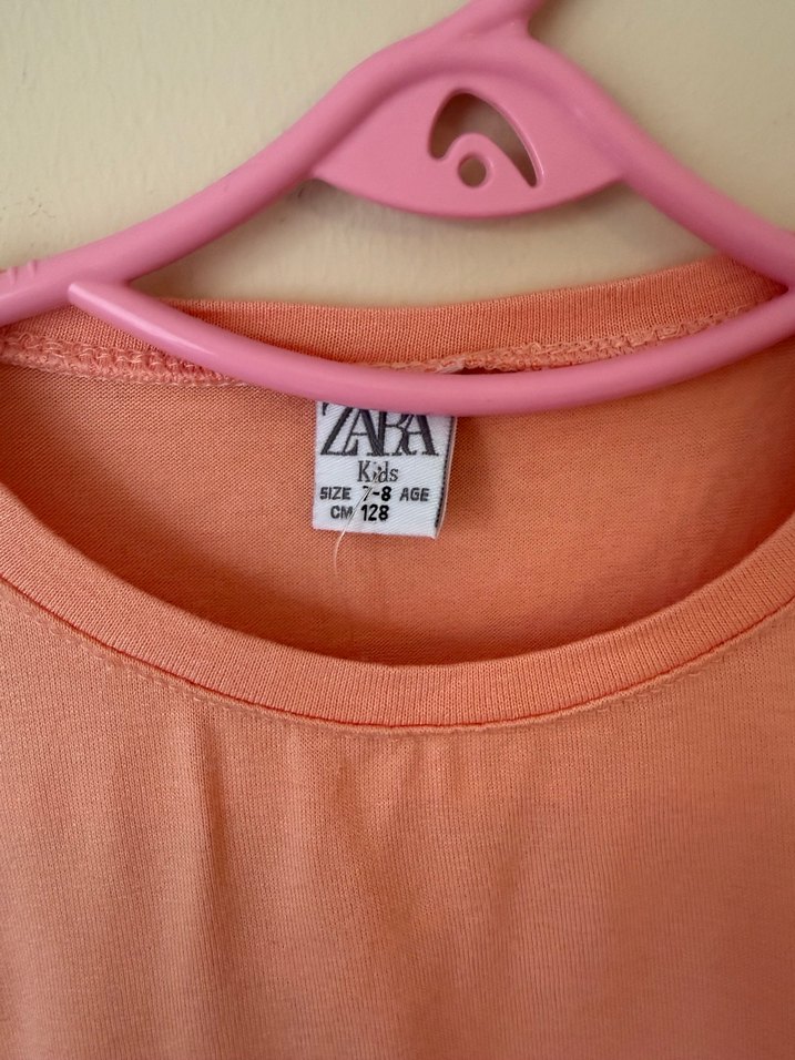 Kız Çocuk Pembe Dantel Detaylı Uzun Kollu Tişört - Görsel 2