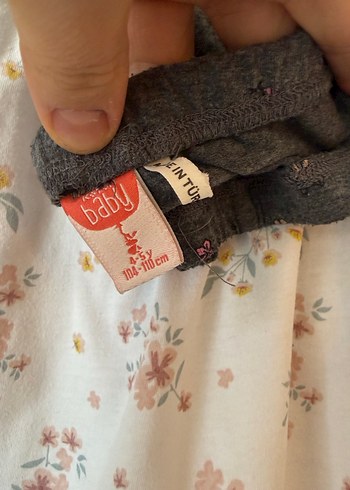 Çiçek Desenli Uzun Kollu Bebek Kız Takımı - Görsel 4