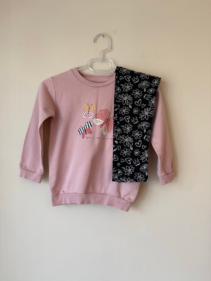 Uzun Kollu Pembe Takım - Görsel 2