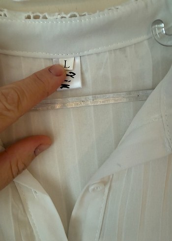 Beyaz Piliseli Dantelli Bohem Bluz - Görsel 5