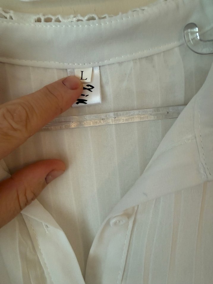 Beyaz Piliseli Dantelli Bohem Bluz - Görsel 5