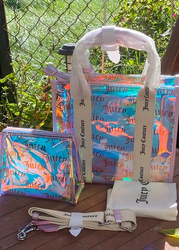 Juicy Couture Transparan Pastel Kadın Çanta - Görsel 4