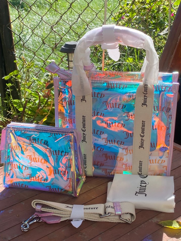 Juicy Couture Transparan Pastel Kadın Çanta - Görsel 4