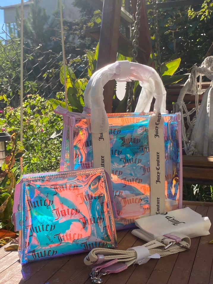 Juicy Couture Transparan Pastel Kadın Çanta - Görsel 2