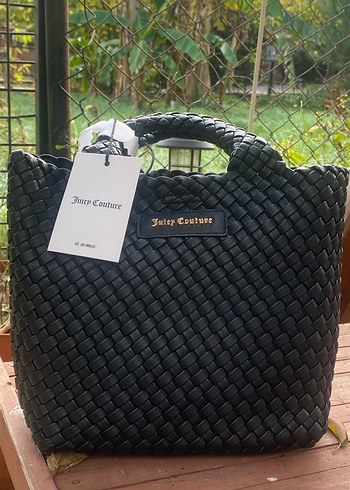 Siyah Örgü Desenli Kadın El Çantası - Görsel 3