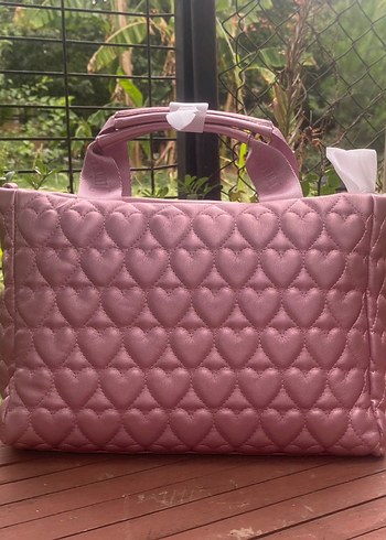 Pembe Kadın Quilted Çanta - Görsel 4