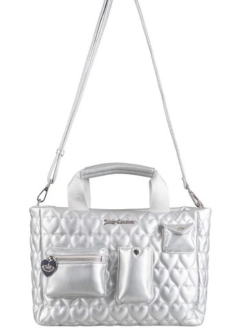 Gri Metalik Kadın Çanta Fermuarlı - Görsel 2