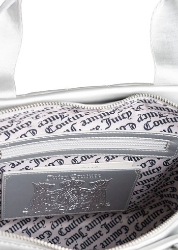 Gri Metalik Kadın Çanta Fermuarlı - Görsel 4