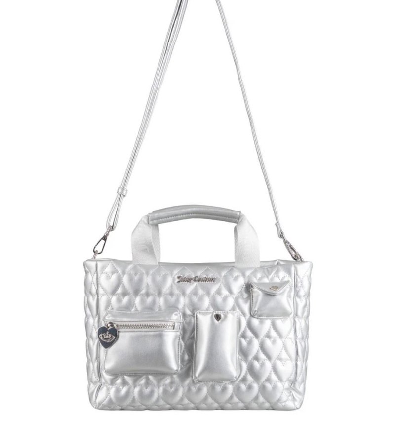 Gri Metalik Kadın Çanta Fermuarlı - Görsel 2