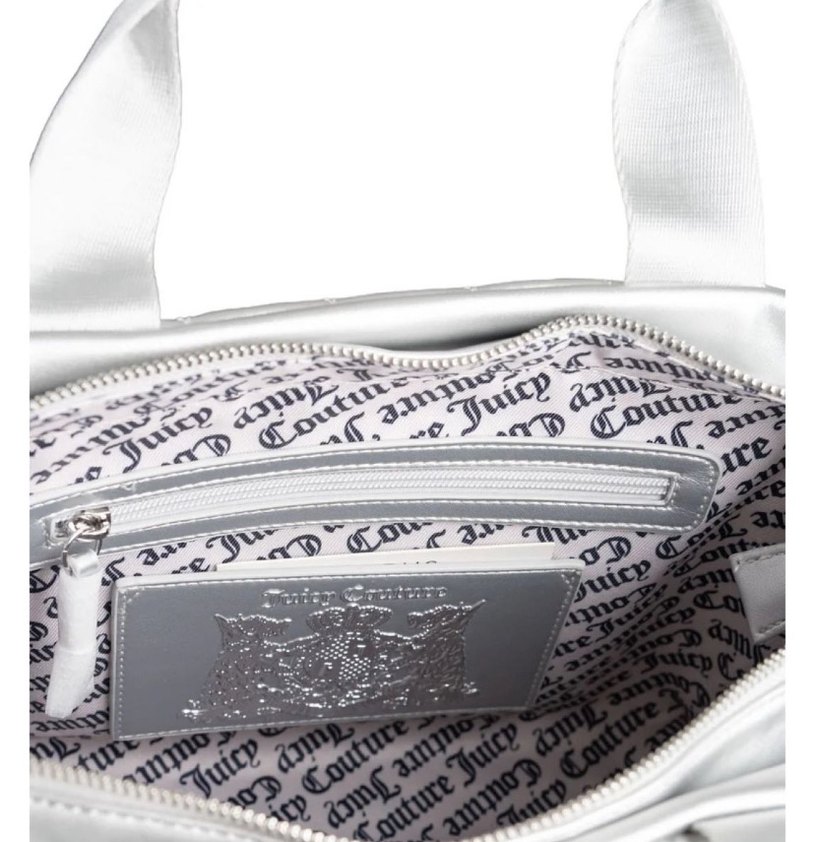 Gri Metalik Kadın Çanta Fermuarlı - Görsel 4