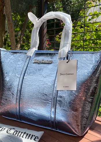 Mavi Parlak Deri Juicy Couture Çanta