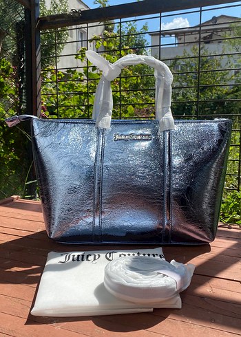 Beden Mavi Parlak Deri Juicy Couture Çanta